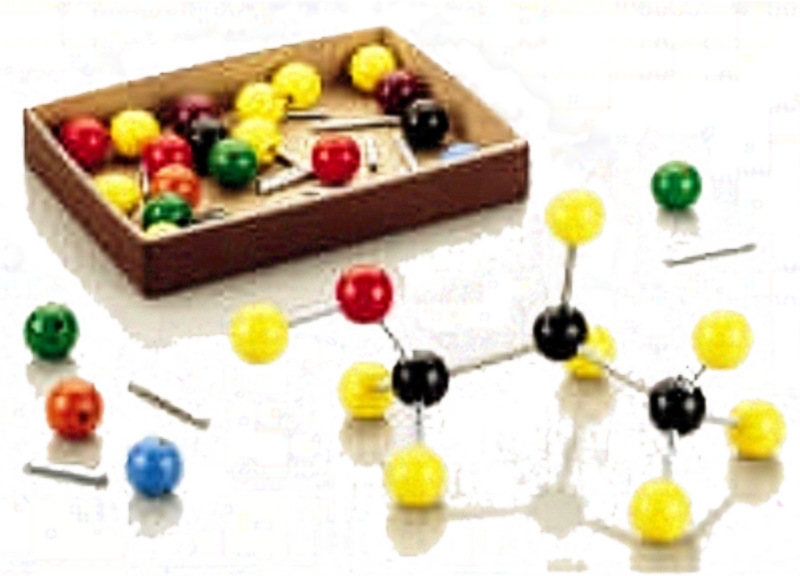 TinkerToy(R)-like molecular models